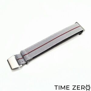 New Grey/Red M.N. Watch Strap (The Mariner Collection)